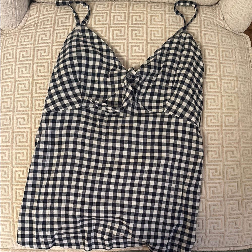 Old Navy Black and White Gingham Top